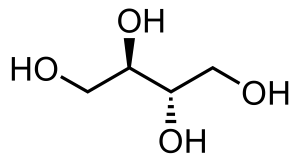 Erythritol structure.svg