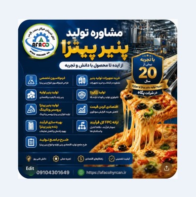 مشاوره تولید پنیر پیتزا  |  Pizza Cheese Consulting